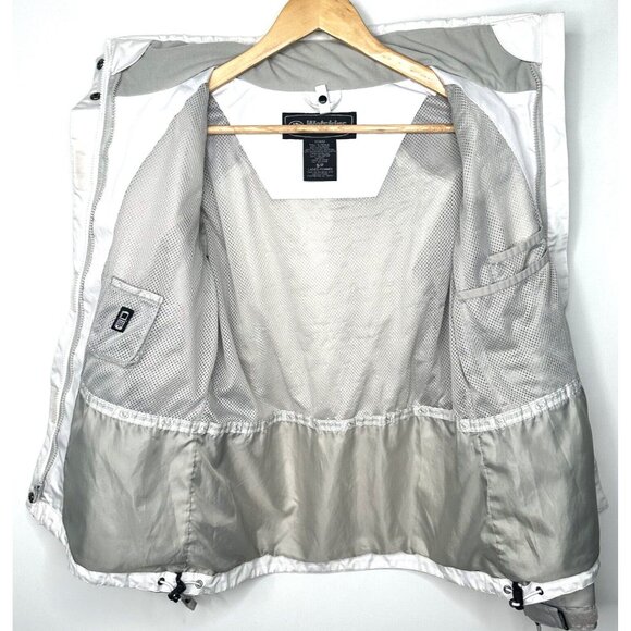 Wetskins Rain Jacket Womens Hooded Waterproof Full Zip Drawstrings White Size S - Picture 8 of 16